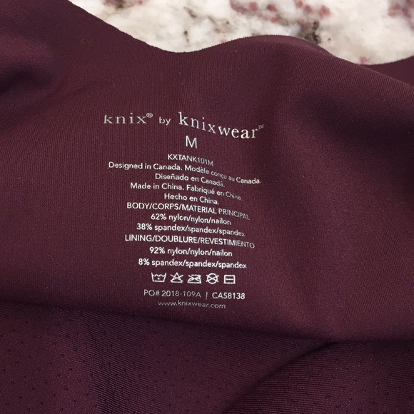 KNIX 34” Medium LuxeLift Tank Plum Built-In Bra - Picture 13 of 16